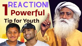AMERICAN KID & Yogi VISH React to One Powerful Tip for Youth from Sadhguru | SADHGURU REACTION #Vish