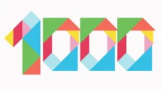 Counting to 1000 - Relaxing Colourful Tangram Numbers Animation
