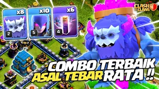 COMBO ANDALAN SAAT WAR !! Yeti Witch + Bat Spell STRATEGI TH 12 - Clash Of Clans