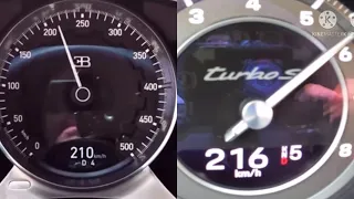 900hp 992 turbo s vs Bugatti chiron 0-300 kmh