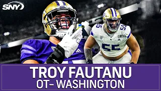 Troy Fautanu 2023 Season Highlights | Washington OT | 2024 Pittsburgh Steelers Draft Pick | SNY