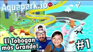 Tobogan Acuatico de 999,999 Metros | Aquapark.io Family Gaming | Juegos Karim Juega