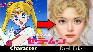 セーラームーンのキャラクターをAIで実写化してみた【時を超える】Sailor Moon in real life
