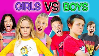 Boys VS Girls! Ninja Fam, Fun Squad Fam, Ohana Adventure Play Double Or Nothing!