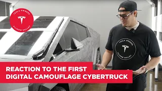 My Tesla CYBERTRUCK REACTION VIDEO: First ever BLACK DIGITAL CAMO