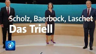 Das Triell – Dreikampf ums Kanzleramt | Baerbock, Laschet, Scholz