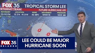 Tropical Storm Lee could become major hurricane this week