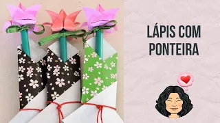 #shorts Origami Lápis com ponteira Kawasaki Rose e Crane Bookmark