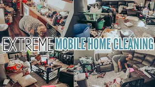 *EXTREME* MOBILE HOME CLEANING | single wide mobile home clean with me | BEFORE VS AFTER 🤯