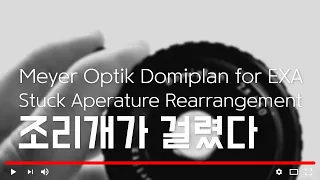 MeyerOptik Domiplan 50mm f2.8  Fixing Stuck Aperature wing 조리개날 걸림 수리