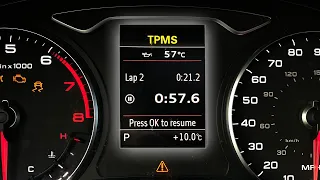 Audi A3 (8V) lap timer with oil temperature activation