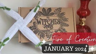 Unboxing The Witches Roots Monthly Subscription Box | Fire of Creation🔥| January 2024