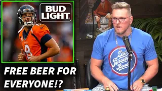 Pat McAfee Reacts To Bud Light Offering Free Beer If McManus Breaks Field Goal Record