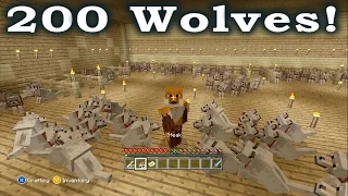 Minecraft Xbox 360 - I Have 200 Wolves in Survival Mode.