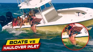 BOCA INLET BOATING GONE WRONG! (OVERBOARD) | Boats vs Haulover Inlet