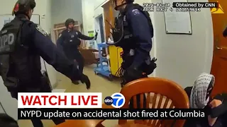 LIVE | NYPD update on accidental shot fire during Columbia University protests