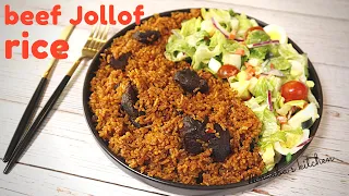 Beef Jollof Rice  - beef recipes series  -  nanaaba's kitchen  dinner recipes  ideas