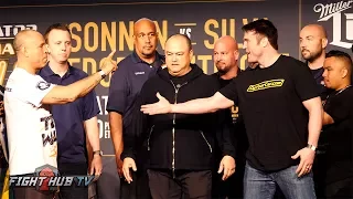 THE BAD GUY RETURNS! Chael Sonnen vs  Wanderlei Silva FULL WEIGH IN & FACE OFF VIDEO