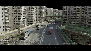Procedural World Generation Prototyping | Overpass, Buildings, Vehicles & Traffic Simulation