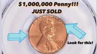 $1,000,000 FOR A PENNY!!!! JUST SOLD! BE FIRST TO KNOW #milliondollars #million #penny #coin #omg