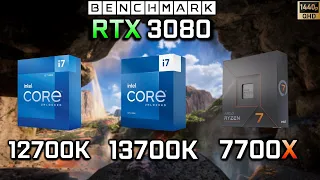 Intel i7 12700K  vs i7 13700K vs Ryzen 7 7700X // Test in 8 Games //1440p