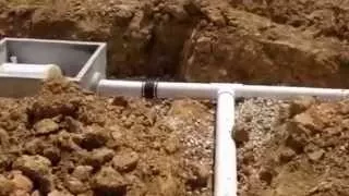 Underground concrete cistern installation overview
