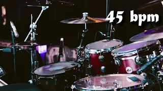 45 Bpm Drum Track Batería - Straight Beat Eighth Notes