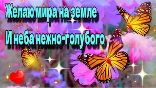 🌞💗Доброго утра благословенного дня💓Желаю мира и добра!🙏Красивое музыкальное пожелание с добрым утром