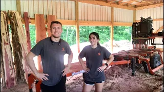 Girlfriend comes to work at the Sawmill