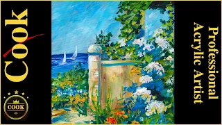 How to Paint a Garden by the Sea with Acrylics | with Ginger Cook