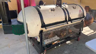 250 gallon offset smoker. 105bbq