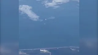 Пассажиры самолета сняли на видео старт ракеты Falcon 9