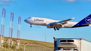 Touch & Go (Aborted Landing) at YYZ | Boeing747 Lufthansa | Toronto Airport #shorts #viral