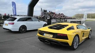 Lamborghini Aventador S vs. Mercedes-AMG GT63S vs. Porsche GT3RS vs. Audi RS6 vs. Nissan GTR & More!