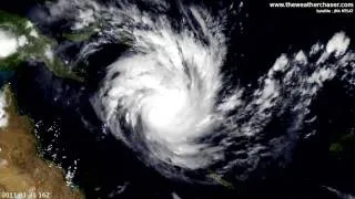 Satellite & Radar Timelapse - Tropical Cyclone Yasi