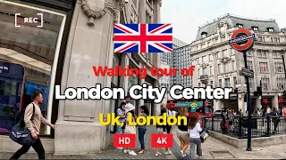 United Kingdom , London City 🇬🇧 | Walking tour of London city Center | 4k 60fps