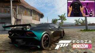 Lamborghini Sesto Elemento Thrustmaster T300RS Gameplay [ Forza Horizon 5 ]