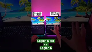 Legion 5 Pro VS legion 5 | screen brightness comparison 300 nits vs 500 nits + colours