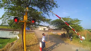 Unique Railroad Crossing Indonesia