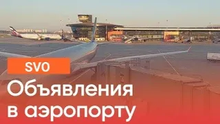 Объявления в аэропорту Шереметьево (Announcements at Sheremetyevo airport)