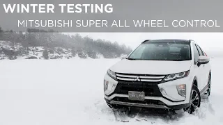 We test Mitsubishi's Super All Wheel Control on a frozen lake!