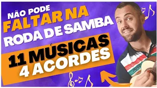 11 Músicas Fáceis no Cavaquinho Com Apenas 4 Acordes #cavaquinhoparainiciantes