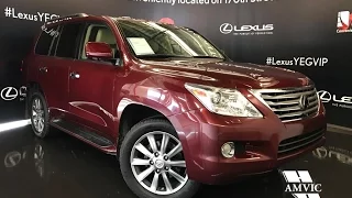 Used 2010 Red Lexus LX 570 4WD Ultra Premium Walkaround Review | Drayton Valley Alberta