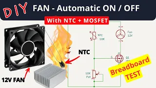 DIY | How To Make a Temperature Sensor To Automatic Turn The Fan ON and OFF #electronic #circuit