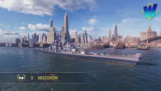 USS Wisconsin - American Tier X Special Battleship 1944 Video