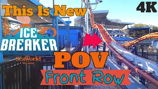 Ice Breaker Front Row Povs - Ice Breaker: front row Brand new coaster 4k Seaworld Orlando! Lets GO!