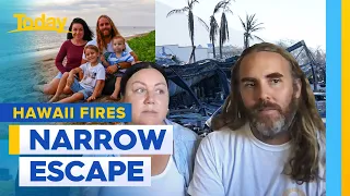 Hawaii fires: Aussie family narrowly escape Maui fires with their lives | Today Show Australia