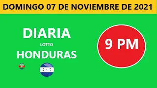 Diaria 9 pm honduras loto costa rica La Nica hoy  domingo 07 NOVIEMBRE DE 2021 loto  sorteos de hoy