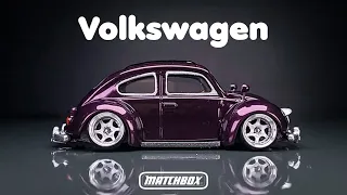 Volks Wagen Beetle Clean Stance with natural widebody kit Matchbox Diecast Custom