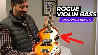 Rogue VB100 Violin Bass Guitar Unboxing & Review